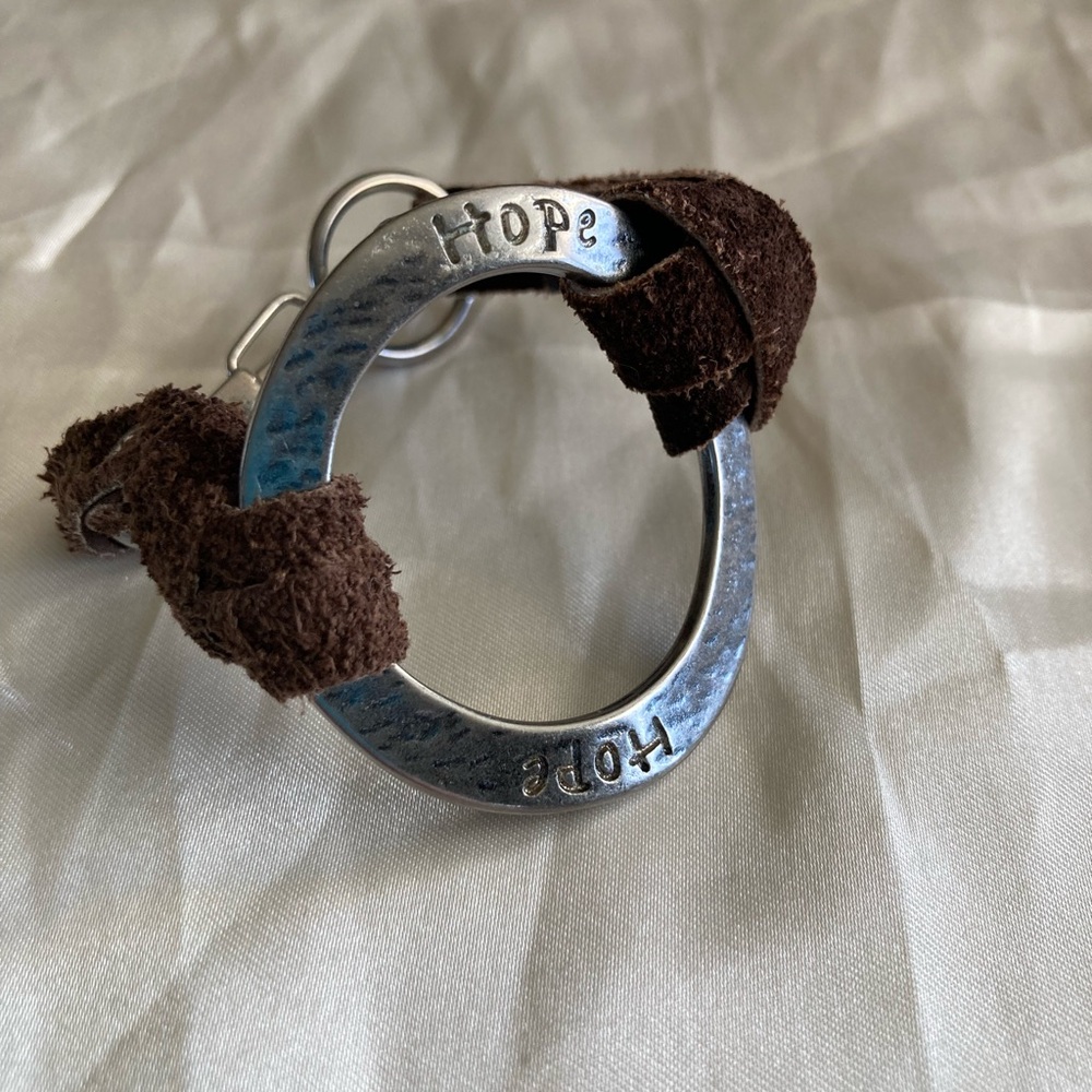 Silver and Brown Hope Bracelet